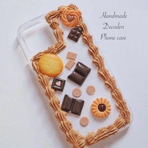 Sweet Decoden case iPhone 11 iPhone 12 iPhone X/xs kawaii decorated caramel cream cookie phone case
