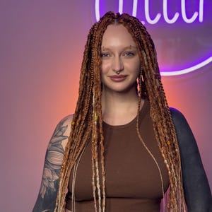 Crochet Ginger Blonde Dreads & Braids: Festival Hair Extensions