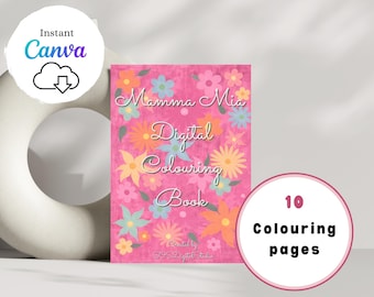 Mamma Mia Inspired Colouring Book | 10 Printable Pages | Summer Colouring Book | Digital Download | Mamma Mia & ABBA