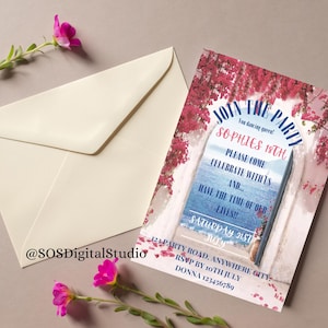 Printable Mamma Mia/Greece-themed Invitation | Digital invite