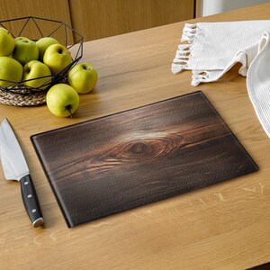 Wood Grain Glass Cutting Board