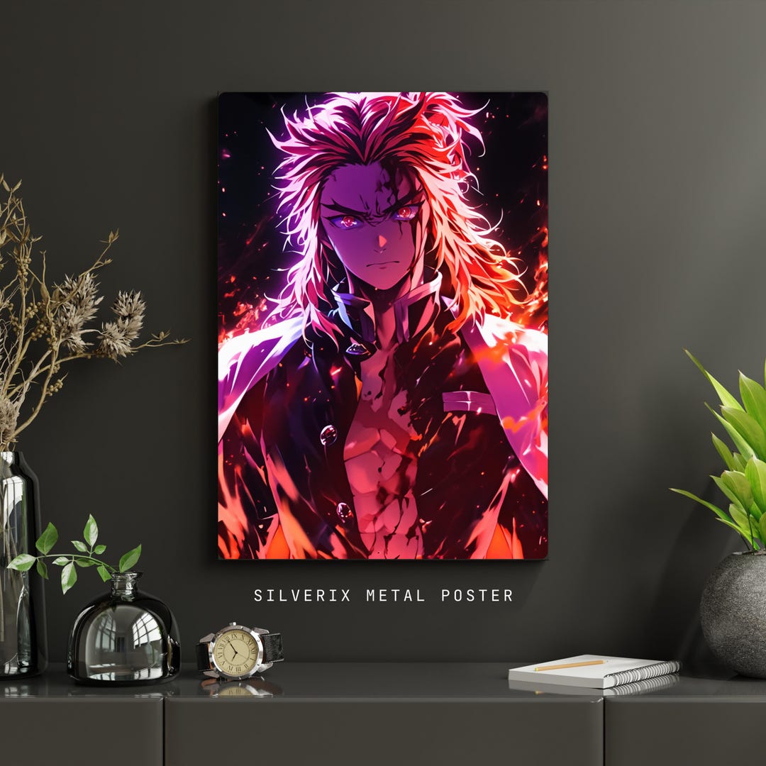Metal Anime-style Poster Wall Art | Otaku Room & Gaming Decor | Unique