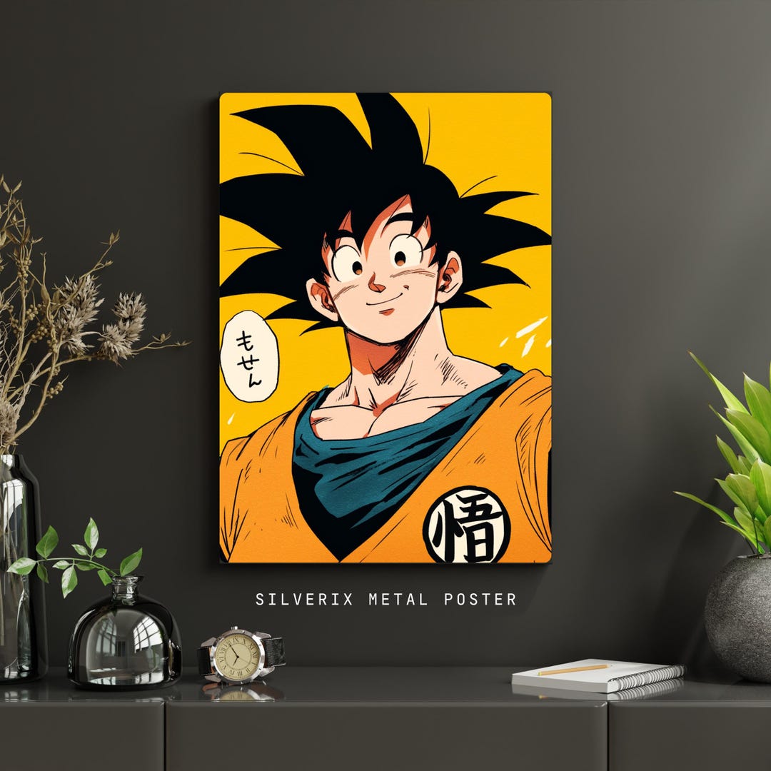 Goku Dragon Ball Z Poster, Metal Anime Wall Art, Otaku Room Decor ...