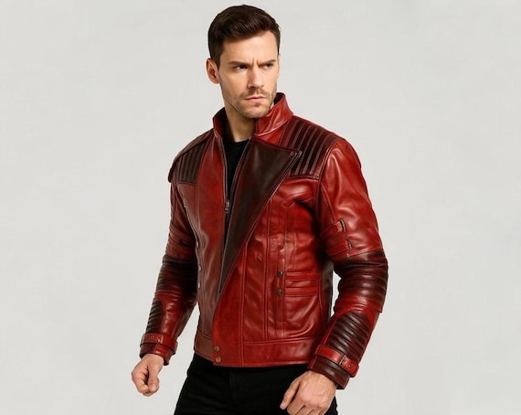 Star Lord Leather Biker Jacket: Guardians of the Galaxy Cosplay