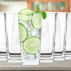 Drinking Glasses 265ML – Highball Tumblers for Water, Juice, Cocktails & Soft Drinks | Durable Glassware for Home, Bars and Restaurants