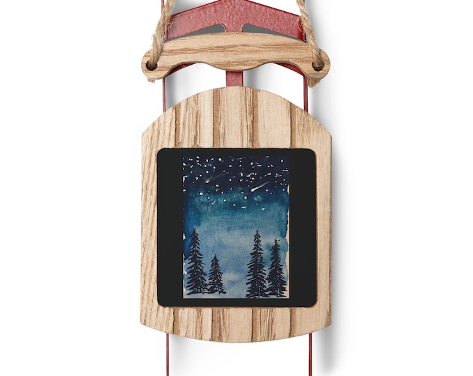 Sled with Shooting Stars Ornament