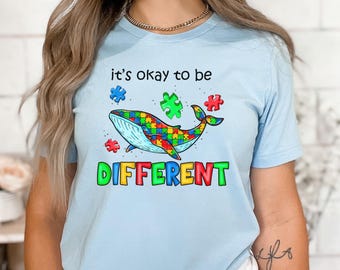 It's Ok to be Different  Shirt, Autism Awareness Shirt,  Autism Acceptance, Mental Health Tee, Neurodivergent Shirt