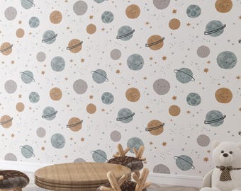 Papel de parede infantil, decalque de parede para berçário, decorações para chá de bebê, presente para menino, papel de parede infantil removível e colante, papel de parede infantil