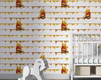 Winnie The Pooh Nursery Wallpaper, Cartoon Wall Mural