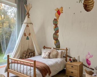 Winnie the Pooh Wallpaper Wall decal pooh Wall art Winnie Wall paper Vintage Wallpaper for baby Room decal Nursery room decal