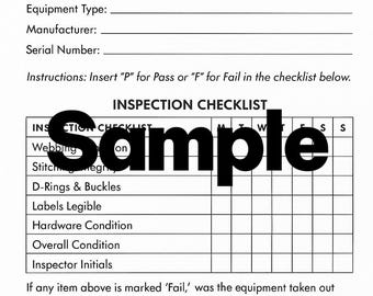 Fall Protection Daily Inspection Log – OSHA Safety Checklist (Printable PDF)