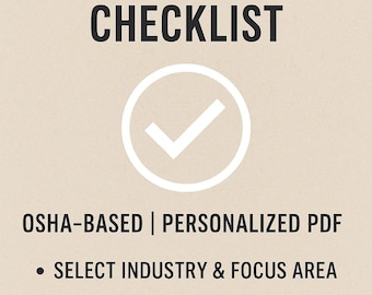 Custom Safety Inspection Checklist | OSHA-Based (PDF)
