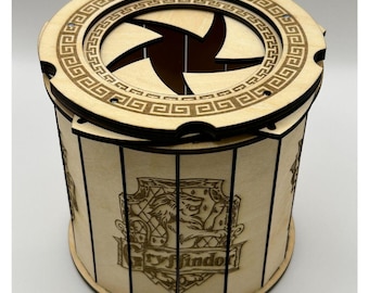 Iris wooden box with engraving | Handmade ring box with rotating mechanism | Wedding gift