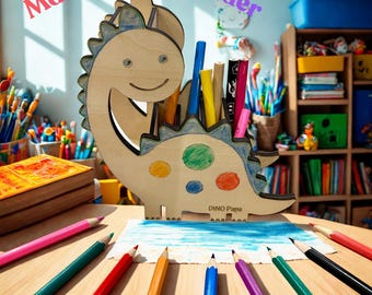 Wooden Dinosaur Painting Kit – DIY Craft Set for Children – Gift Idea