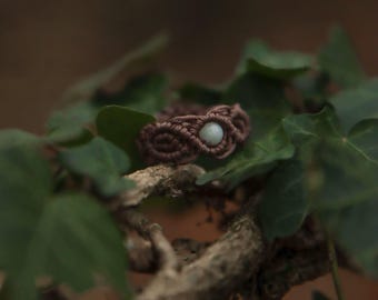 Handmade macrame ring, 100% handmade in Germany, Moonbranch Collection