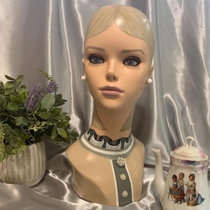 OOAK Hand Painted Mannequin Head Bust