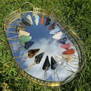 Custom Crystal Pendulum – Choose Your Stone And Chain – Witchy Divination Tool for Intuition & Healing