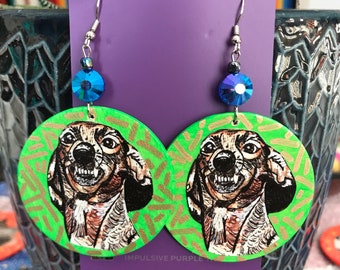 Bucky the Weenie Dog Earrings