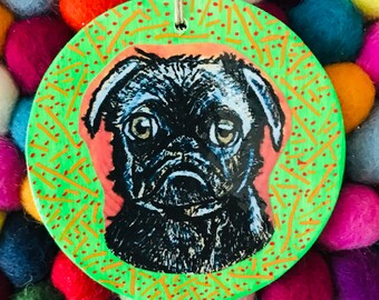 Ugh the Pug Christmas Ornament