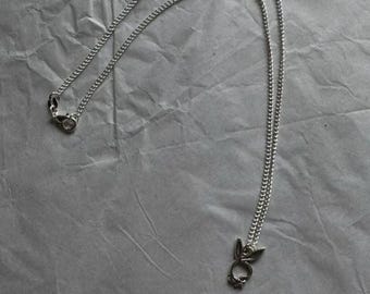 Playboy Bunny Necklace Chain 925 Silver Silver y2k 2000 90s Cute Style