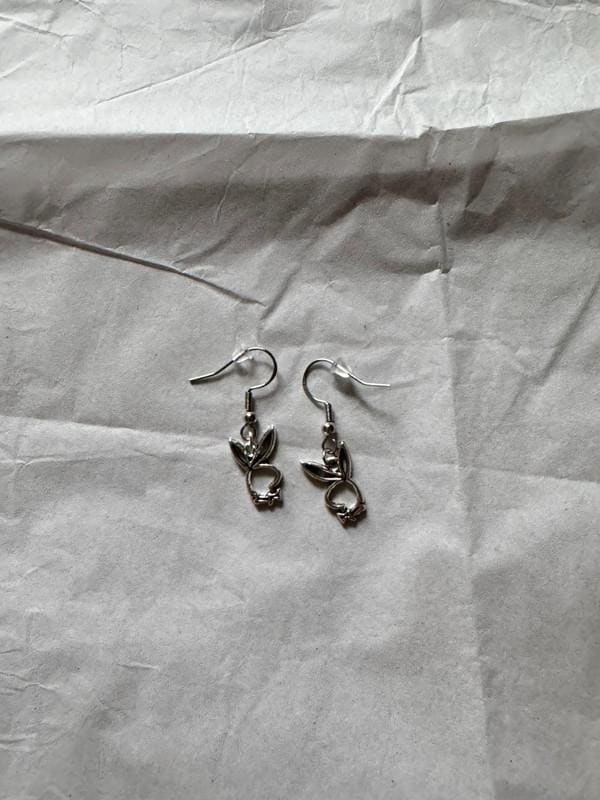 Playboy Bunny Earrings Earrings 915 Silver Silver y2k 2000 90s Cute