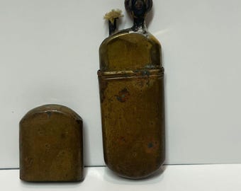 Encendedor vintage de la Segunda Guerra Mundial, estilo trinchera, de latón n.º 5