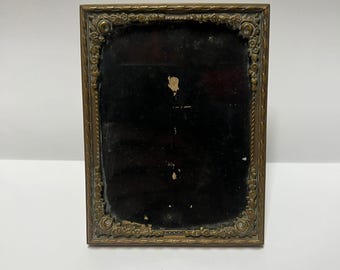 Antique/Vintage French Decorative Metal Frame with Floral Design - LDC Marked