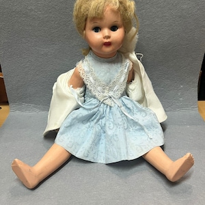 RARE POUPEE MIGLIORATI DE 50 CM BLONDE AUX YEUX BLEUS
