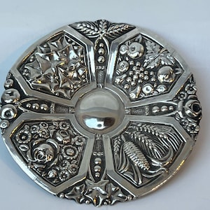 Antique Sterling Silver Tray - Plant Motifs - Art Nouveau - Art Deco - Sterling Silver Portuguese
