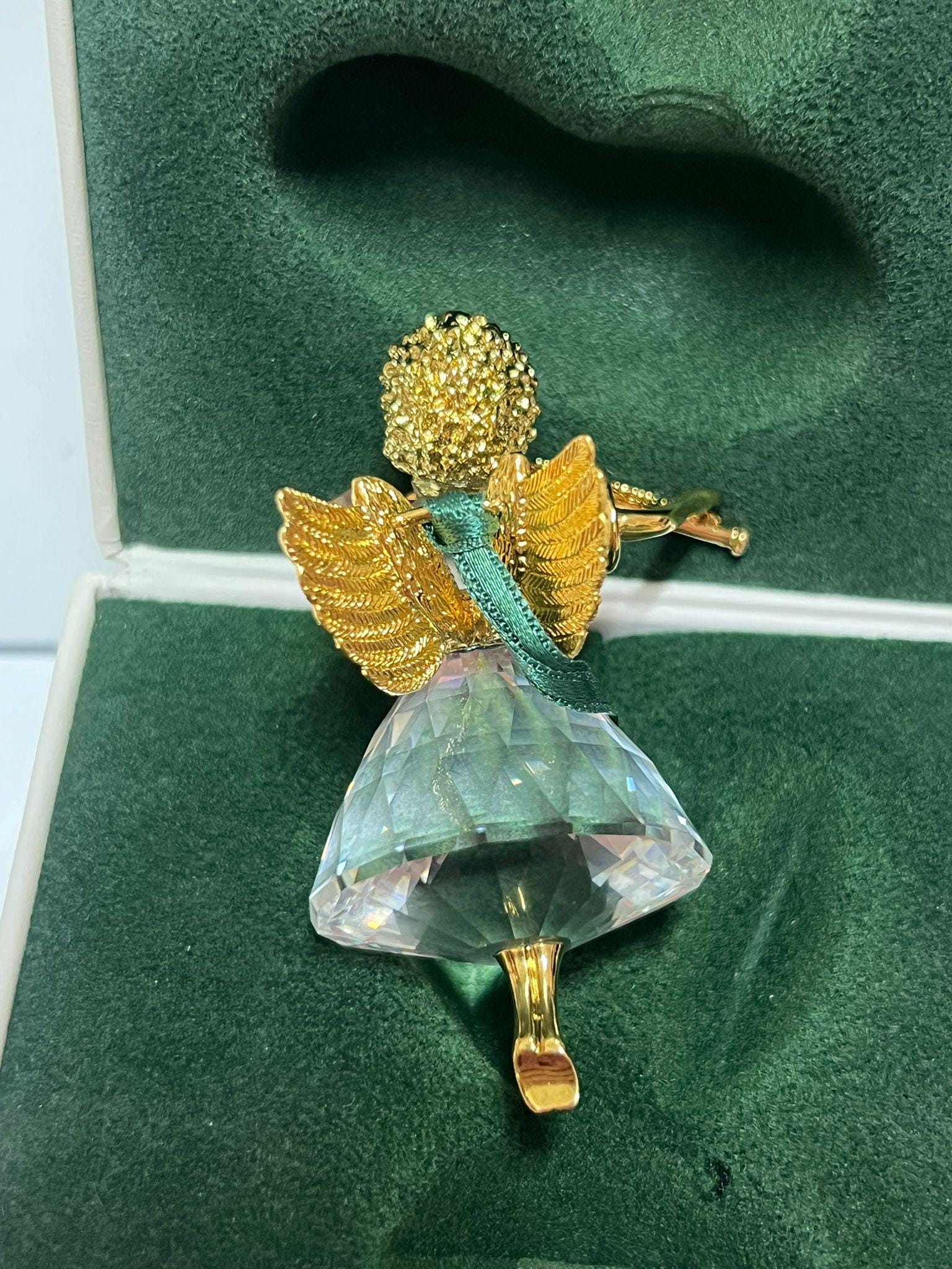 スワロフスキー　エンジェル　天使　オーナメント1999　クリスマスメモリーズ Vintage Boxed Swarovski Christmas Memories - 1999 - Angel Ornament