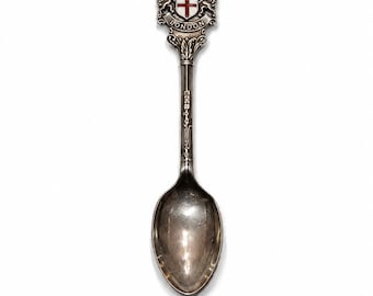 Vintage Souvenir Spoon in sterling silver .800 - Domine Dirige Nos - London