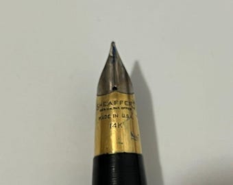 Vintage 1950s Brown Sheaffer Fountain Pen With Gold Plated Cap 14k