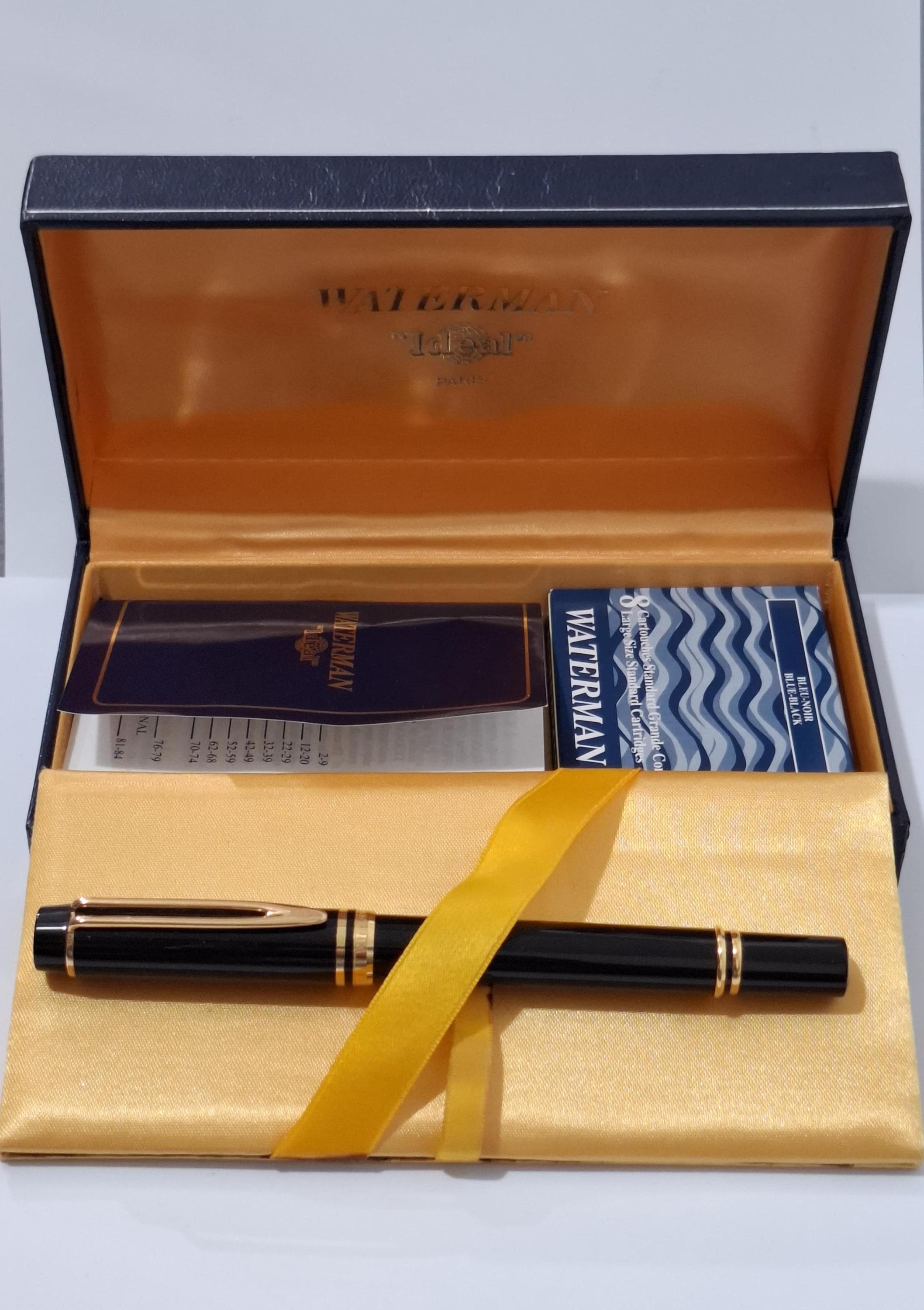 Vintage Waterman Le Man 200 Black Fountain Pen - Waterman Ideal 18K