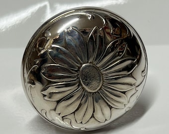 Antik/Vintage Flaskkork - Blomdekoration - Sterlingsilver - Art Nouveau - Art Deco