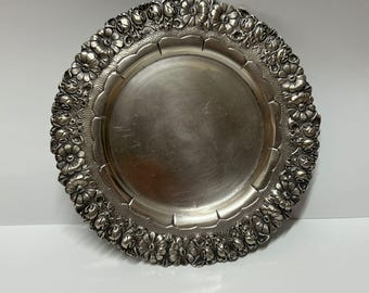 Antique Sterling Silver Tray - Art Nouveau - Art Deco - Sterling Silver Portuguese .833