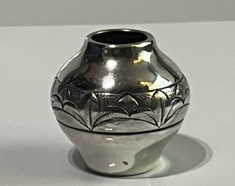 Antique Small Sterling Silver Vase