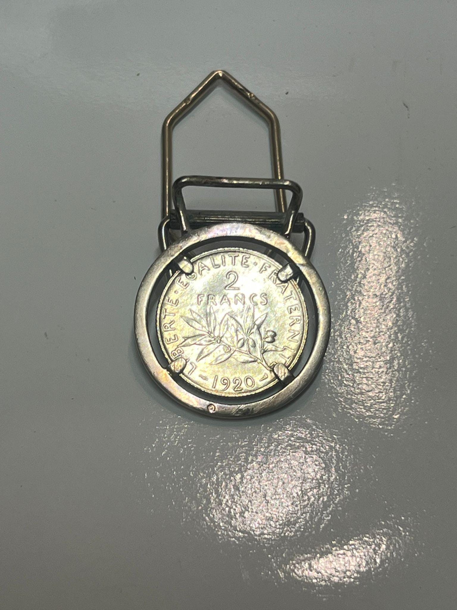 ヴィンテージ スターリングシルバー 紙幣またはカードホルダー マネークリップギフト - コイン 2フレーム 1920年 フランス製 - 紙幣ホルダー