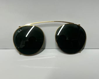 Ray Ban RB2180-C - Round-Fleck Clip-on Sunglasses