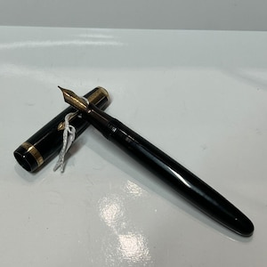 Vintage Parker Duofold Black - 1960s Fountain Pen - Made in