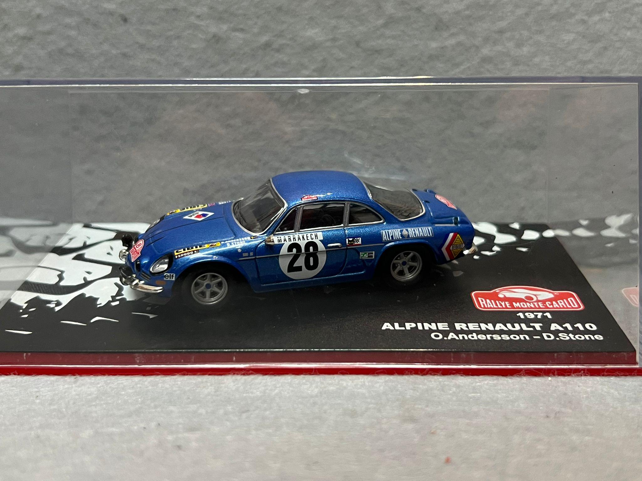 Vintage Alpine Renault A110 - 1971 - Rallye Monte-carlo - 1:43