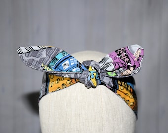 Blue Box Dr Rockabilly Hair Scarf - Cosplay Hair Tie