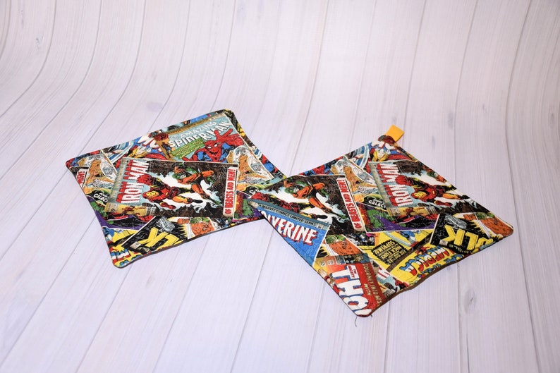 Avengers Pot Holder Set Christmas Kitchen Home Decor Housewarming Wedding Gift Boyfriend Girlfriend Gift Hostess Cooking Gift