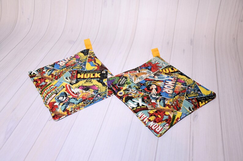 Avengers Pot Holder Set Christmas Kitchen Home Decor Housewarming Wedding Gift Boyfriend Girlfriend Gift Hostess Cooking Gift