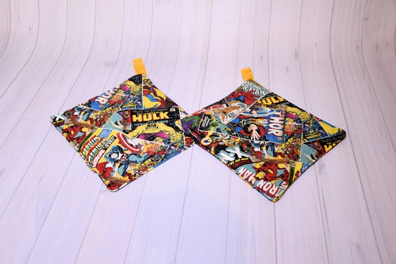 Avengers Pot Holder Set Christmas Kitchen Home Decor Housewarming Wedding Gift Boyfriend Girlfriend Gift Hostess Cooking Gift