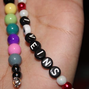 I love  VEINS Beaded Keychain – Phlebotomy Order of Draw Reference | Cute Lab Tech Gift | Nursing School Accessory | Colorful Bead Keyring