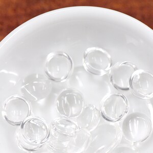 Transparent Cabochons, Clear Cabochons, Crystal Cabochons, Water Drops, Oval and Round Cabochons, Lot #B-10