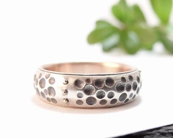 Womens Wedding Band Womens Ring Silver Band Rose Gold Band Womens Wedding Ring Silver Sea Creature Ring Size 7.5