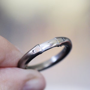 Titanium and silver handmade ring Size 7.25