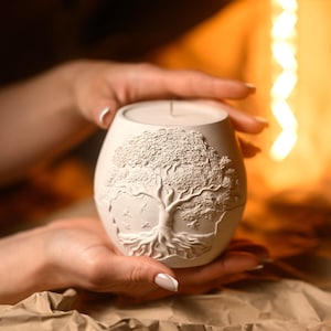 Mindful Candle – Tree of Life Design | Natural Wax