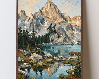 Alice Lake Idaho Art Print, Sawtooth Mountains Wall Art, Sawtooth Wilderness Landscape, Idaho Realtor Closing Gifts